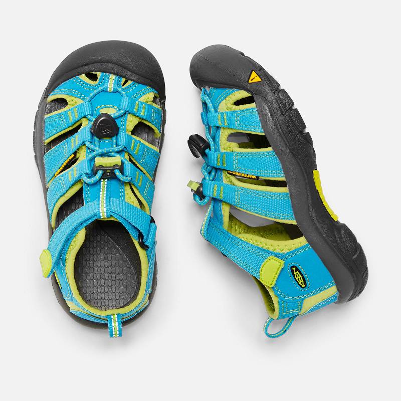 Keen Newport H2 Trekkingsandalen Kinder DE-57214 Hawaiian Blue/Green Glow - Keen Kinderschuhe Blau